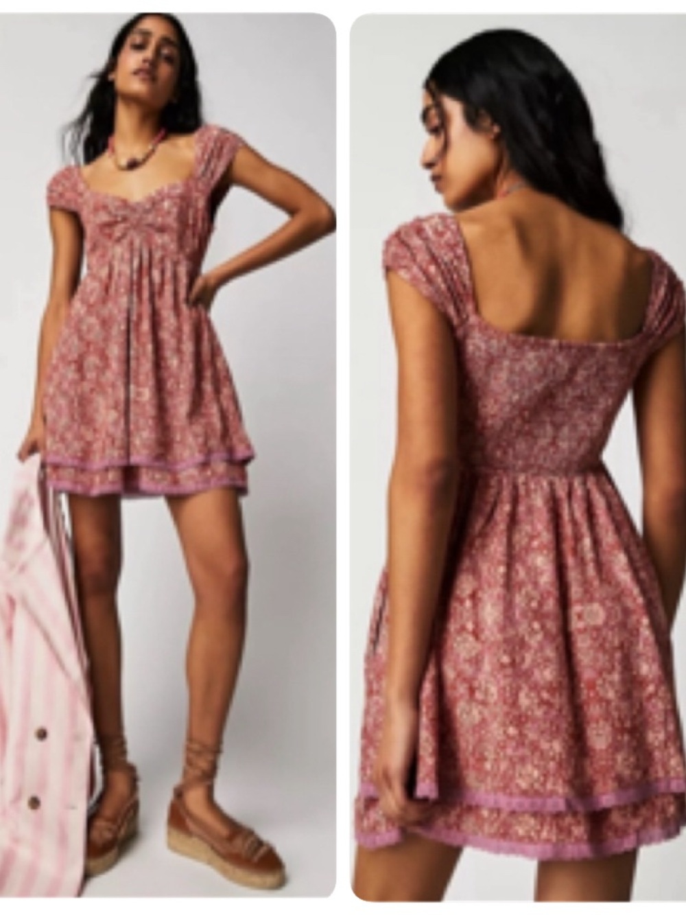 Free People TABITHA MINI DRESS SIZE LARGE